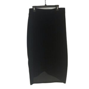 Chico's Travelers Long Velvet Skirt Women's Size Large (12/14) Pull-On Tulip Hem